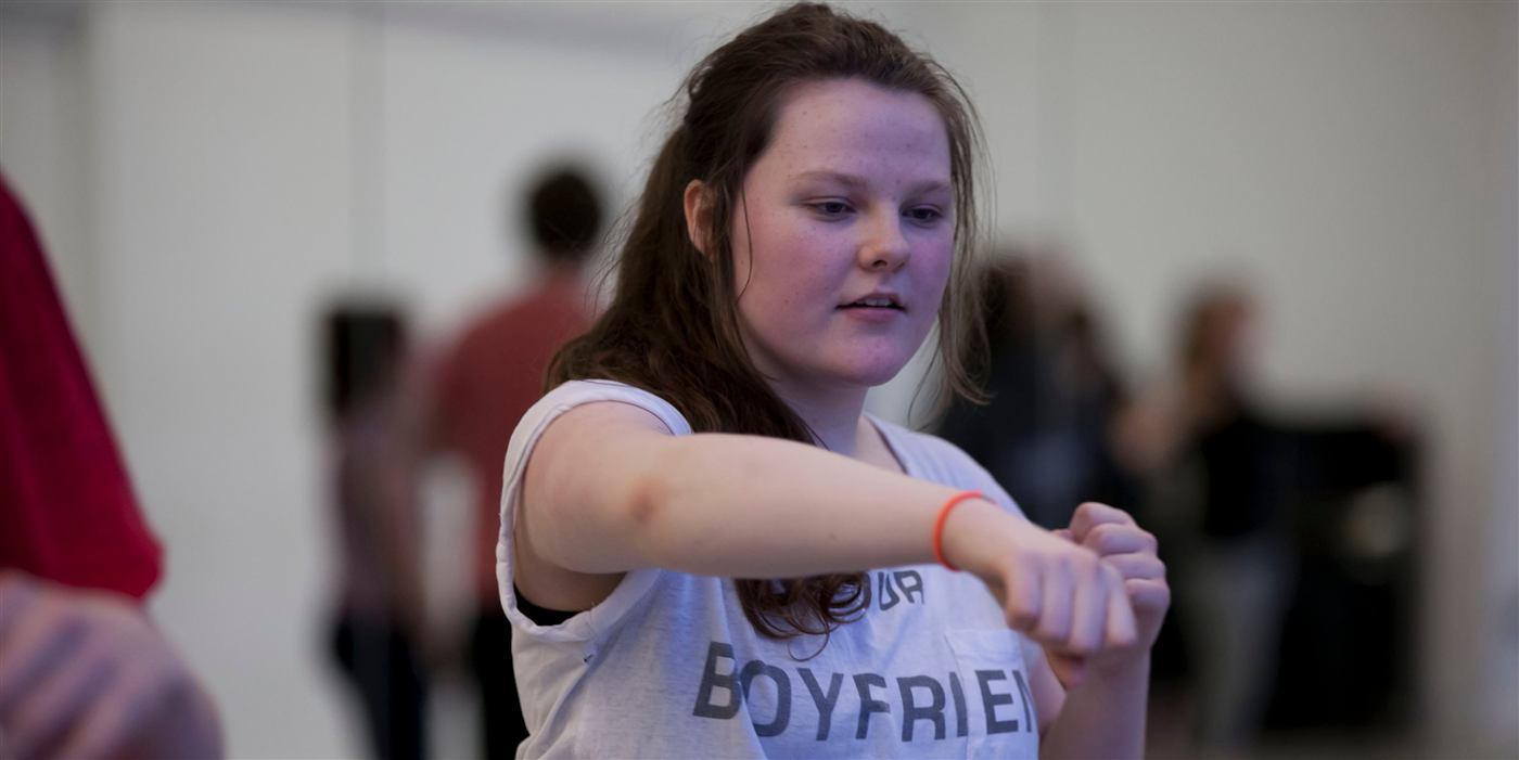 A student dancing during a Laois Dance Academy school workshop